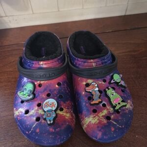 CROCS Galaxy-Themed Clogs with Character Charms